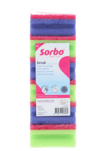 (image for) SORBO 6 COLOR SCOURING SPONGE - 6S