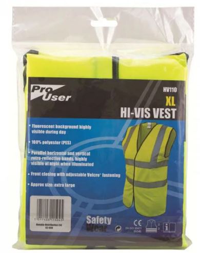 (image for) PROUSER HI-VIS VEST SAFETYWEAR - XL