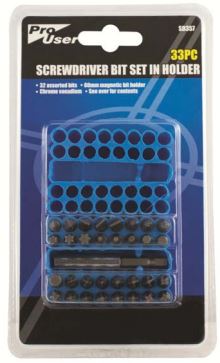 (image for) PROUSER SCREWDRIVER BIT SET - 33PC