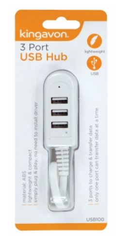 (image for) K/VON 3 PORT USB HUB - STD