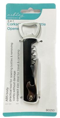 (image for) ASHLEY CORKSCREW BOTTLE OPENER - STD