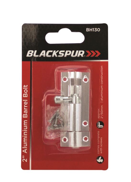 (image for) BLACKSPUR ALUMINIUM BARREL BOLT - 2""
