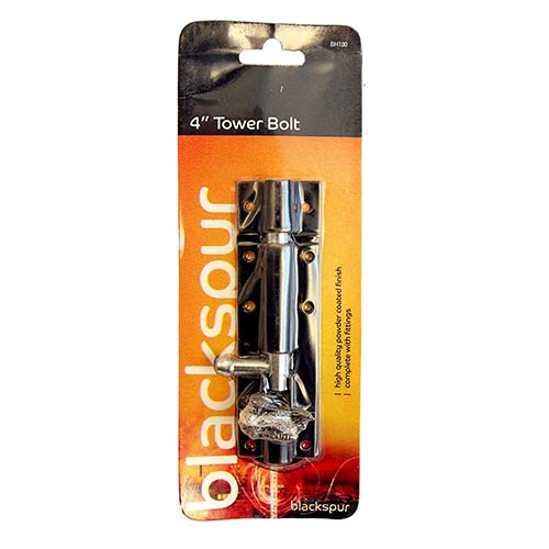 (image for) BLKSPUR TOWER BOLT 4\" - 4\"