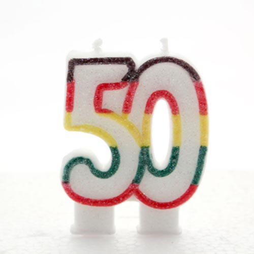 (image for) APAC B/DAY CANDLE \'50\'MULT COL - STD