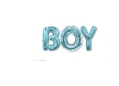 (image for) FOIL BALLOON BOUQUET'BOY' BLUE - 14"