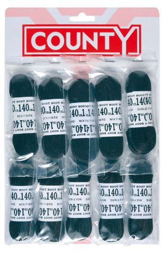 (image for) COUNTY CARD FLAT BLACK SHOELACE-LD01